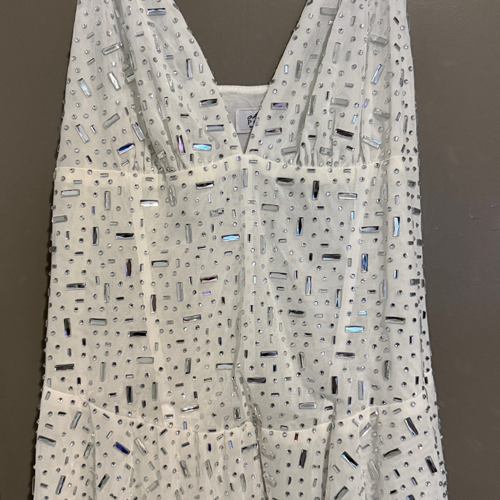 Oh Polly White Sequin Mini Dress - Picture 4 of 5